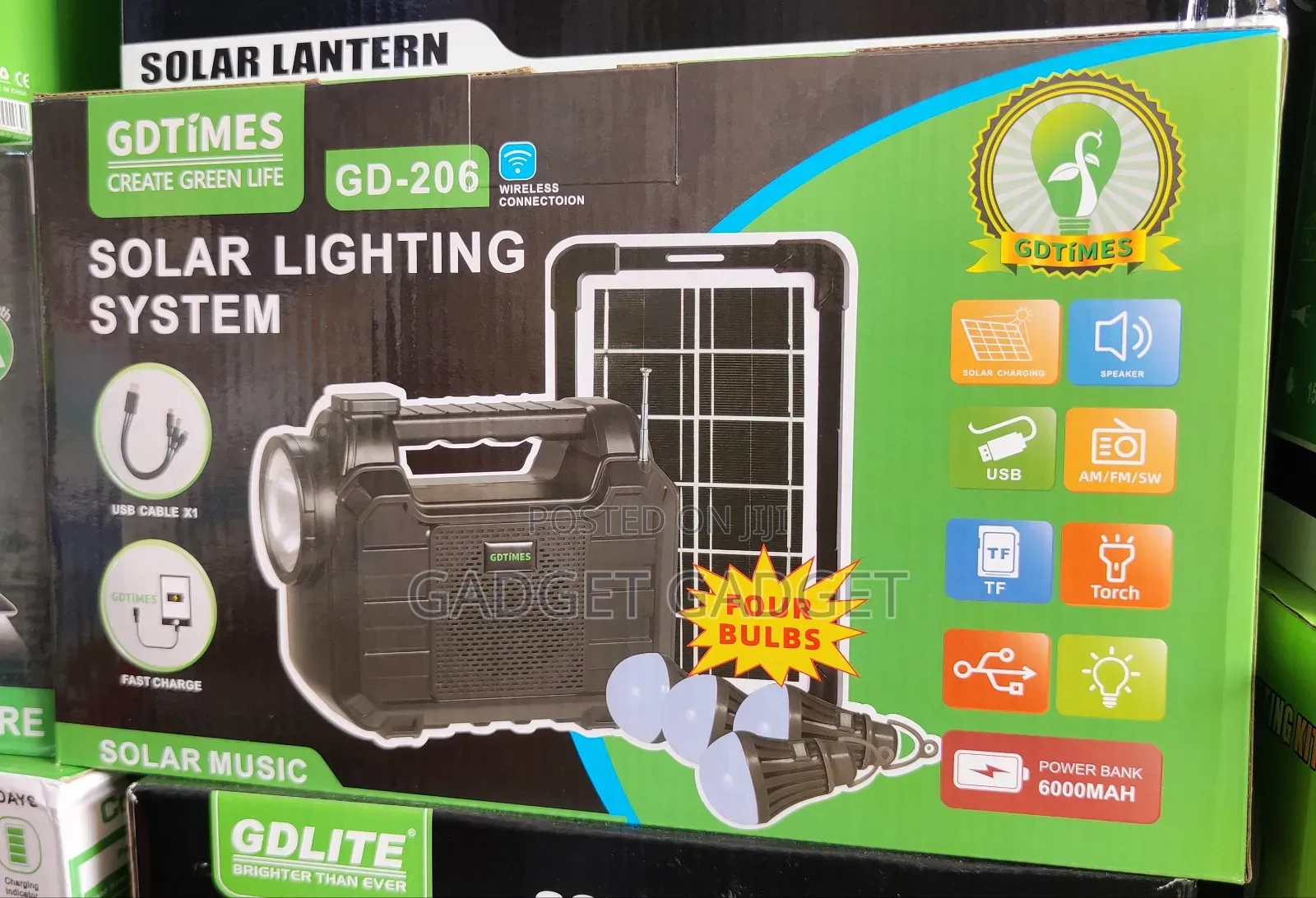 Powerful Portable Solar Light for Home and Office (80w)