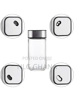 Compact Solid-Liquid Seasoning Set With 2 Glass Shakers. Ghx6519