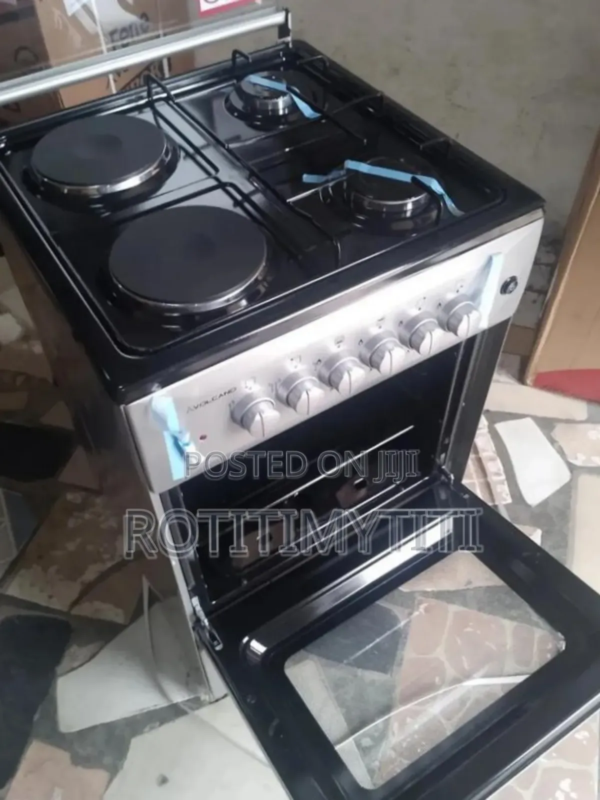 Everyone Can Control Volcano 50x50cm Two Gas Two Electric Oven Grill