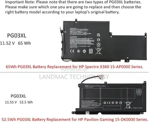 Hp Pg03xl Original Laptop Notebook Battery