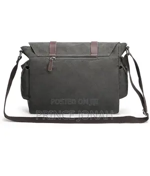 Verlenpaple Canvas Messenger Bag, Men's Shoulder Grey