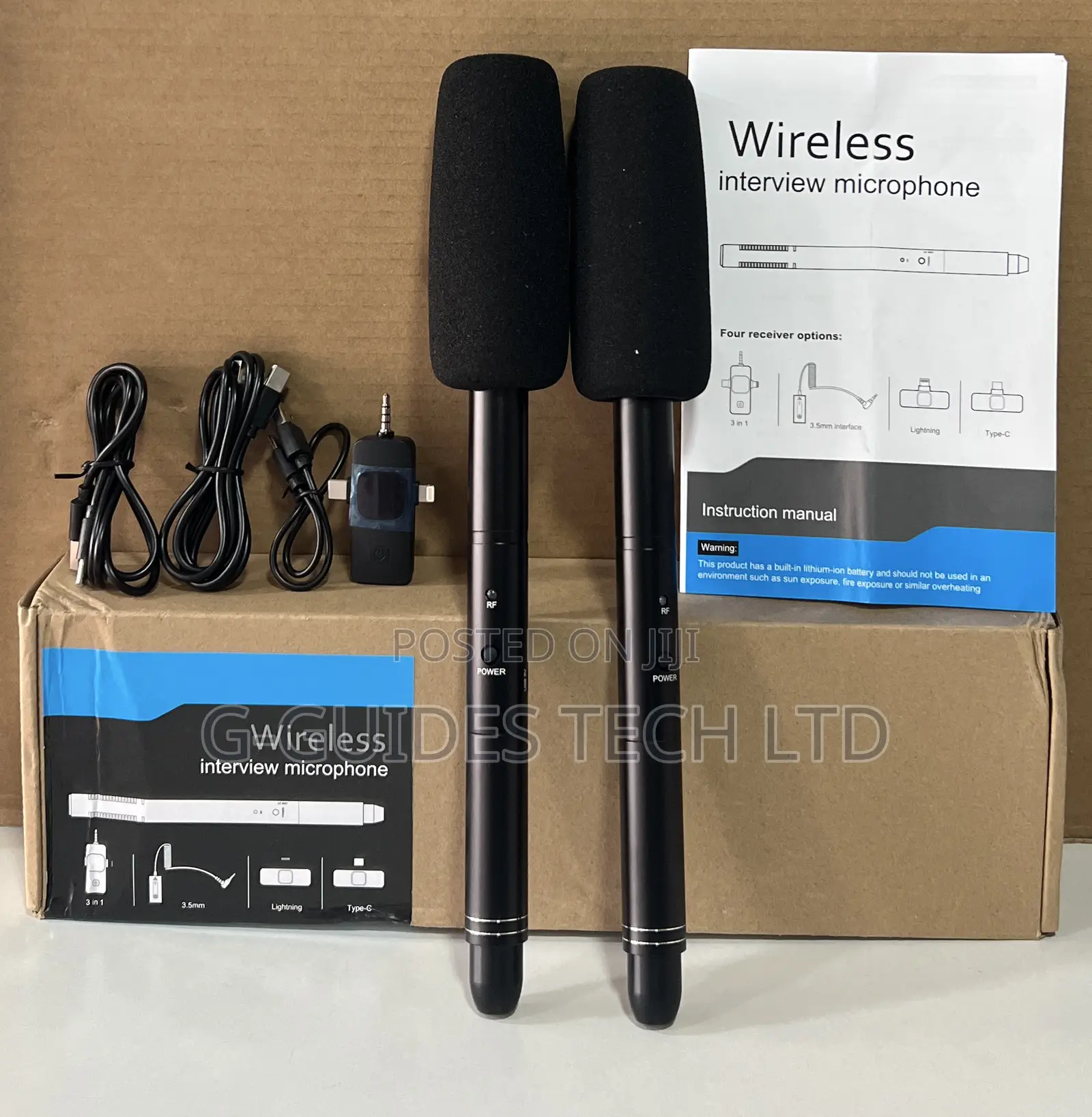 3 in 1 Wireless Interview Microphone Handheld Mic Outdoor