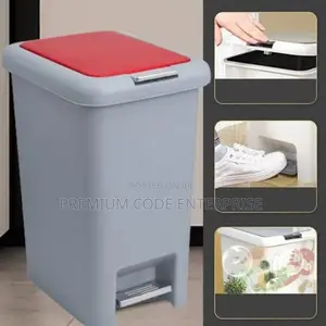 10 Liter Plastic Step-on Dustbin With Double Cover