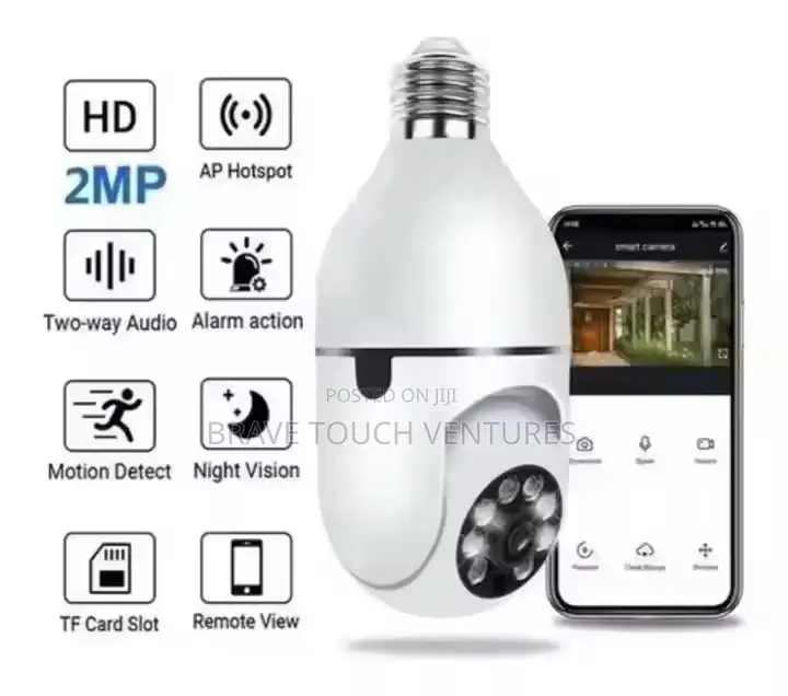 Wireless Night Vision 360 Degree Panoramic Security Bulb Camera