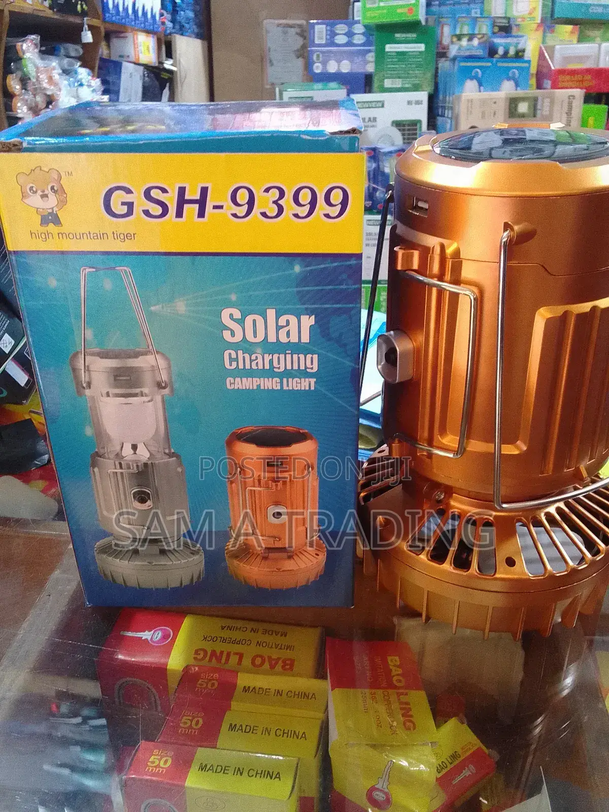 Solar Charging Camping Light With Fan