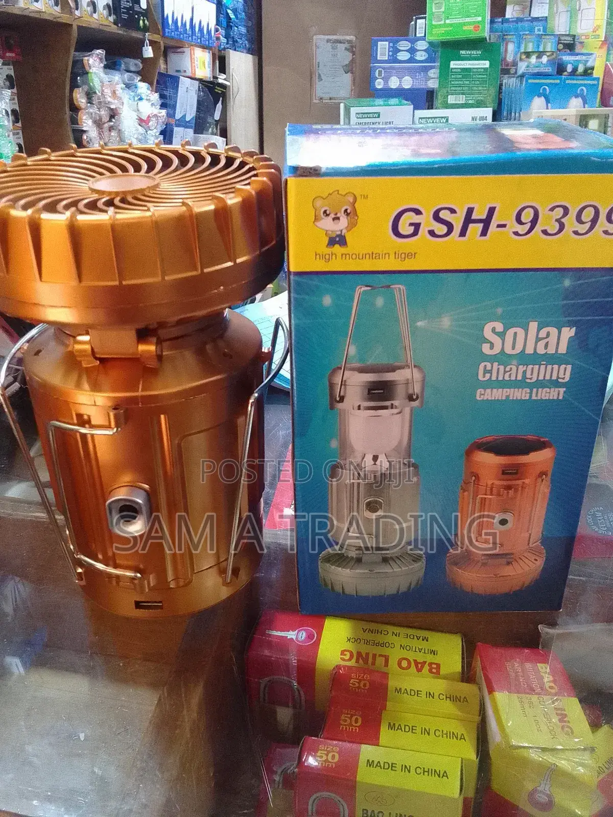Solar Charging Camping Light With Fan