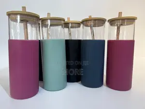 This Is a Glass Cup With Lid and Reusable Straw
