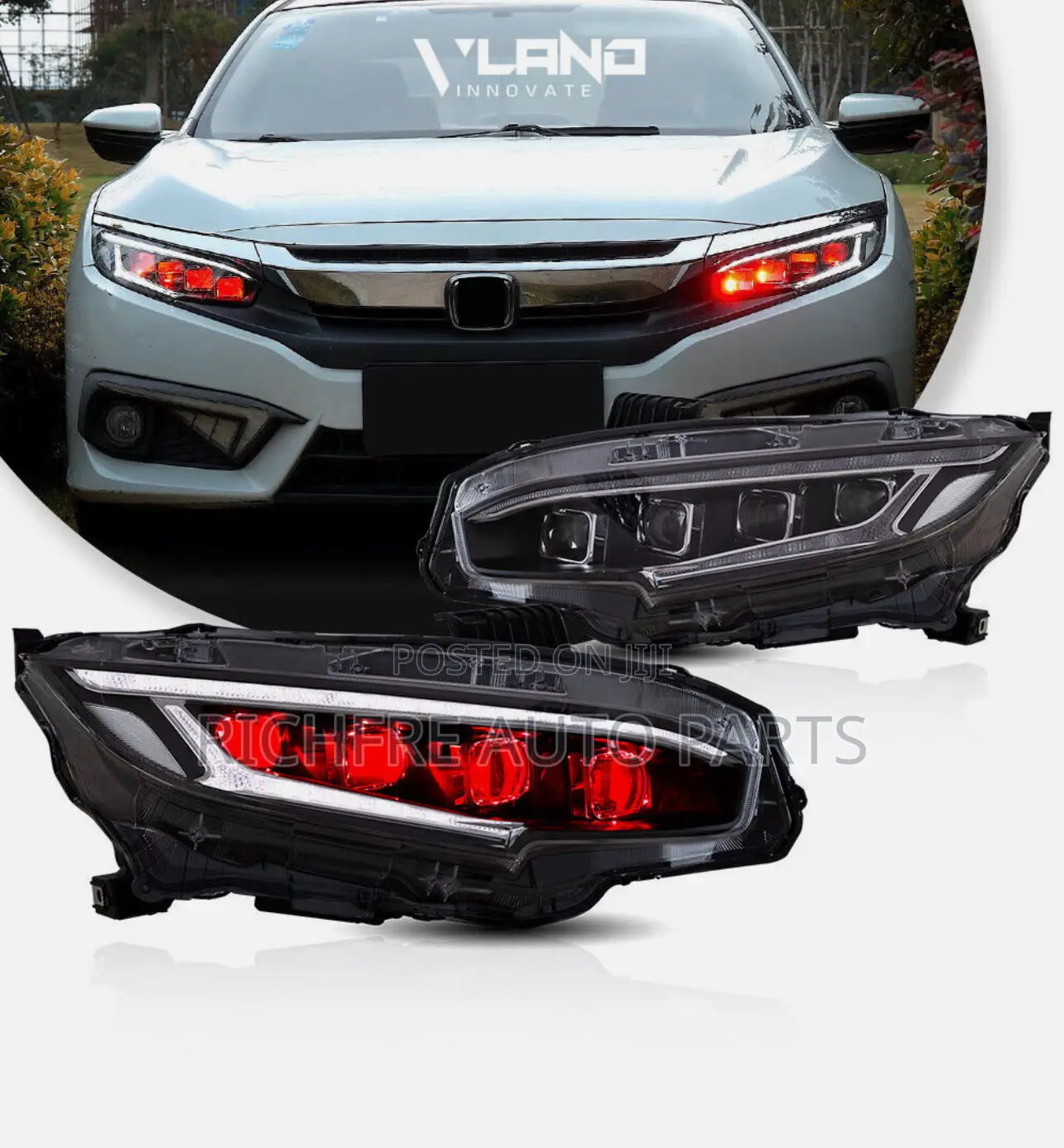 Honda Civic 2016 2017 2018 2019 Headlight Spec