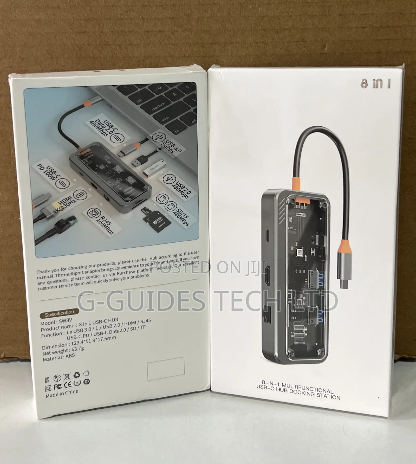 8-in-1 Multifunctional Usb-C Hub Docking Station Sw8v