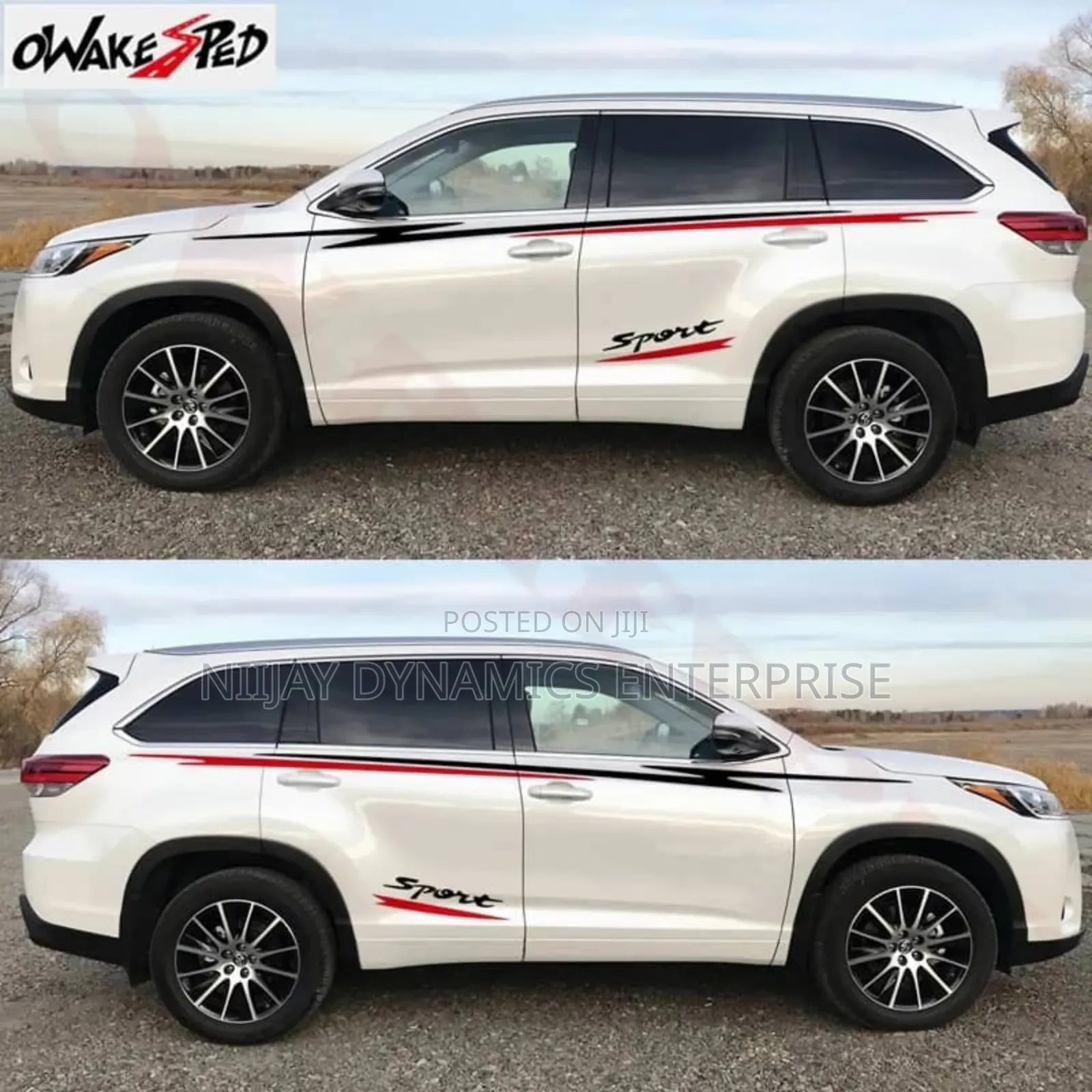 2 PCS Land Cruiser Mitsuibishi Full Body Stickers