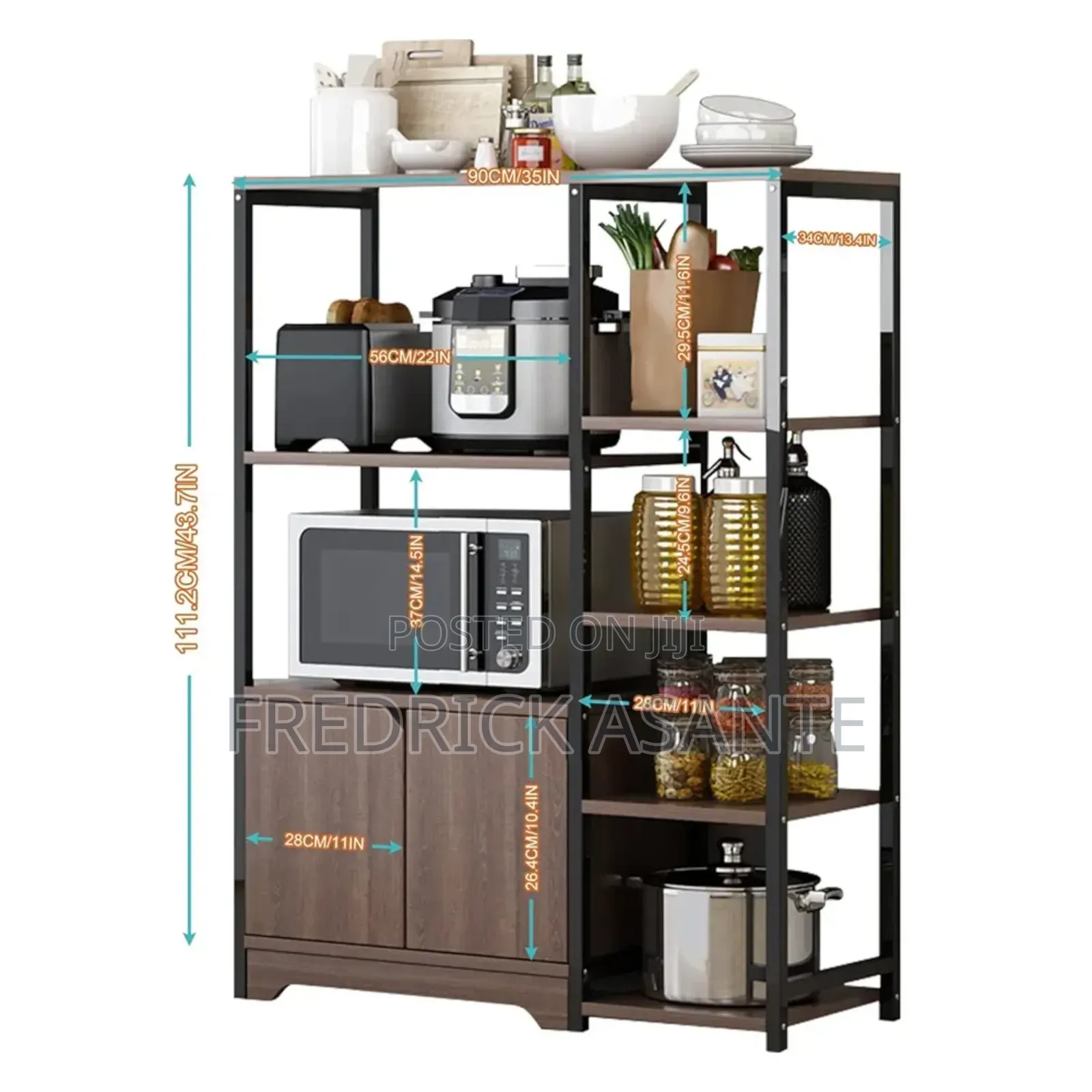 Microwave Oven Stand With Storage Cabinet