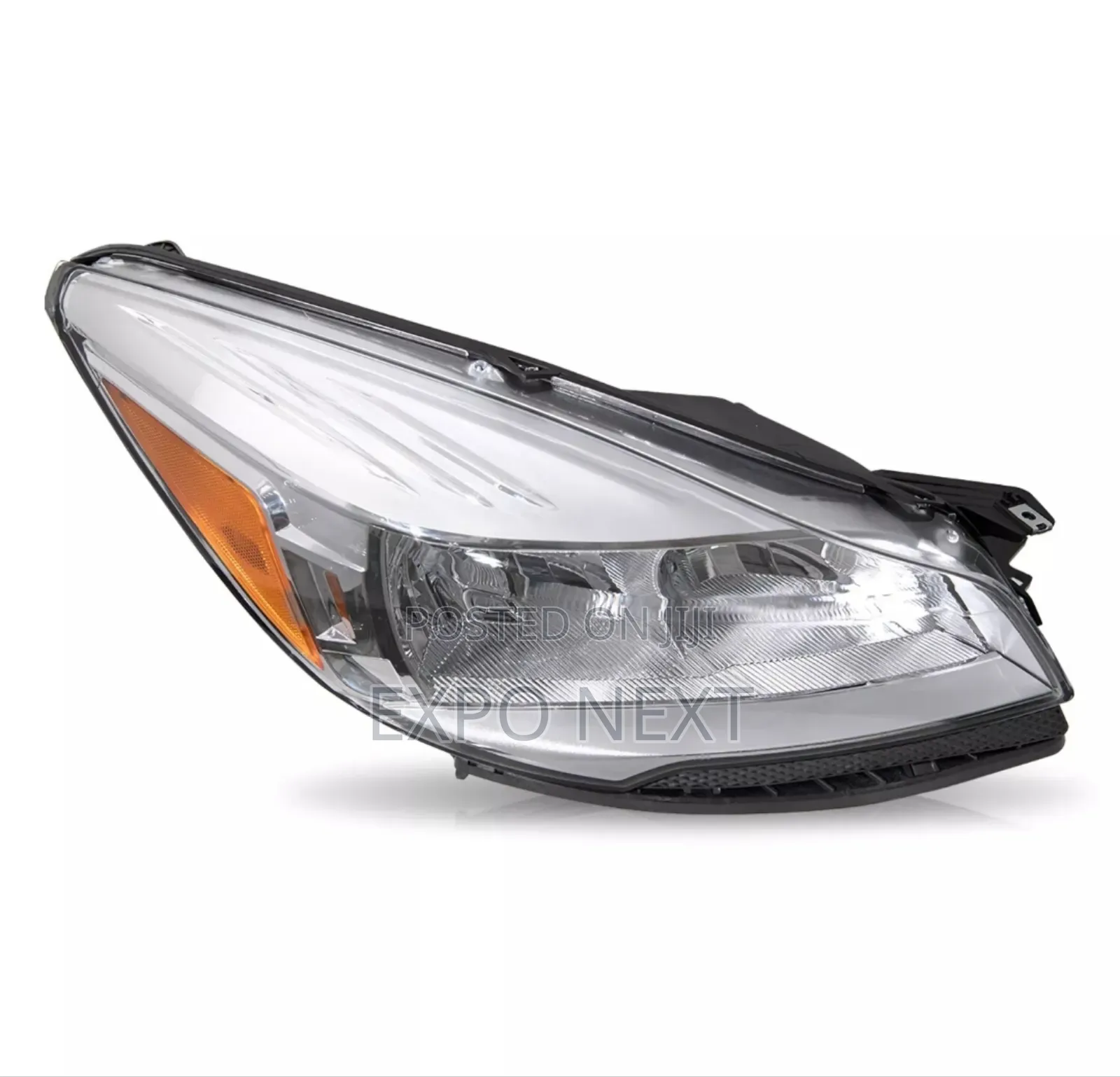 Headlight For 2013-2016 Ford Escape Halogen Chrome Pair