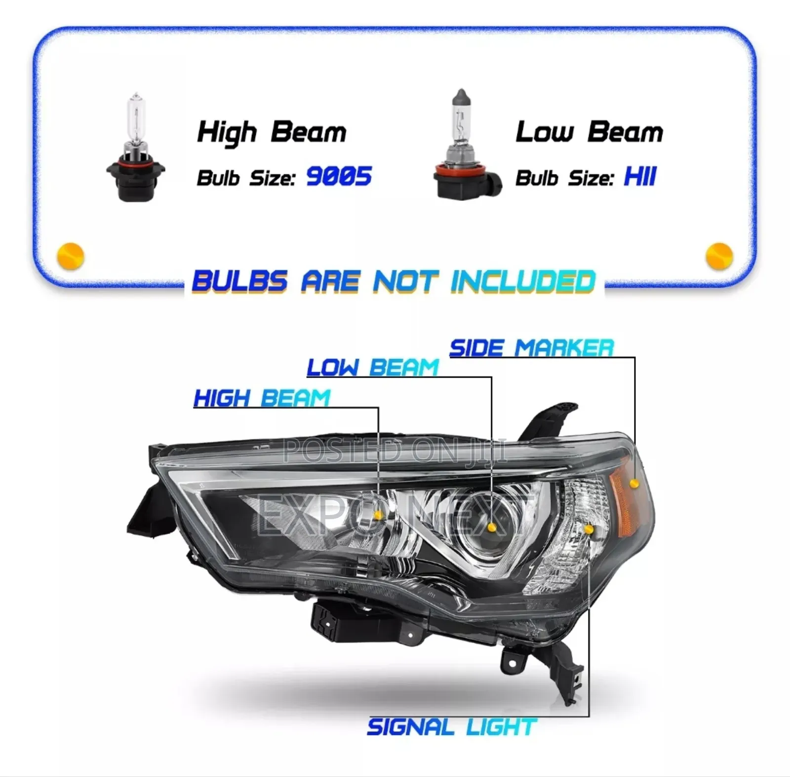 2014-2020 Toyota 4runner  Headlight Pair Led