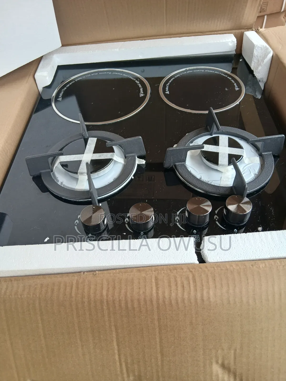 2 Electric 2 Gas Glass Inbuilt Cooker / Burner