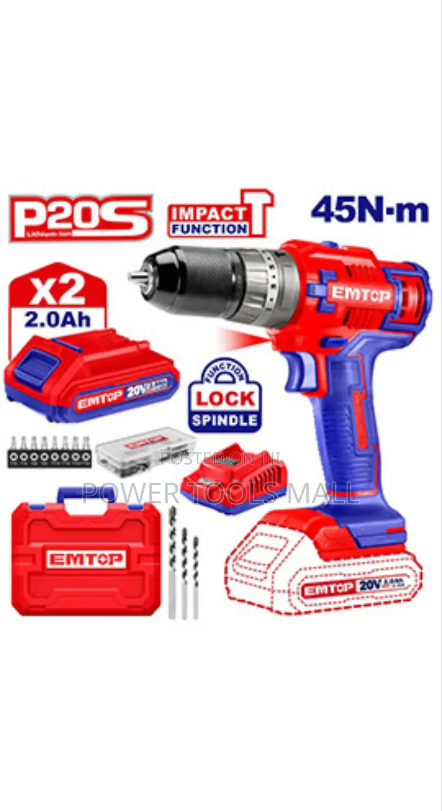 Emtop Cordless Drill