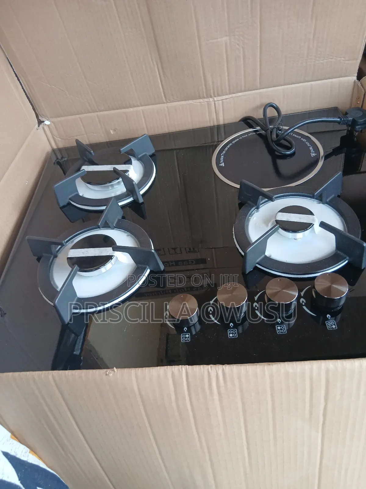 1 Electric 3 Gas Glass Inbuilt Cooker / Burner