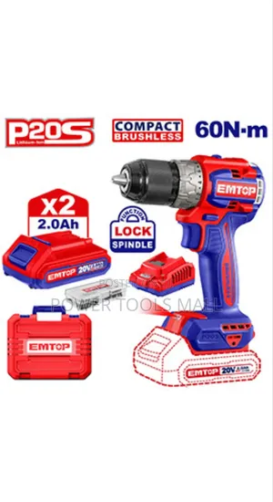 Cordless Compact Brushless Drill Emtop