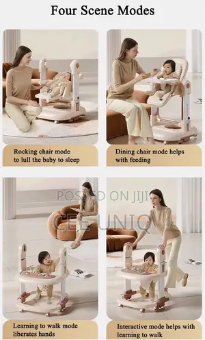 3 in 1 Adjustable Baby Feeding Chair With Walker