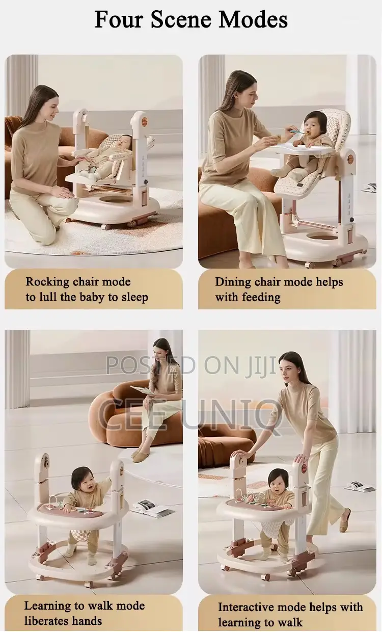 3 in 1 Adjustable Baby Feeding Chair With Walker