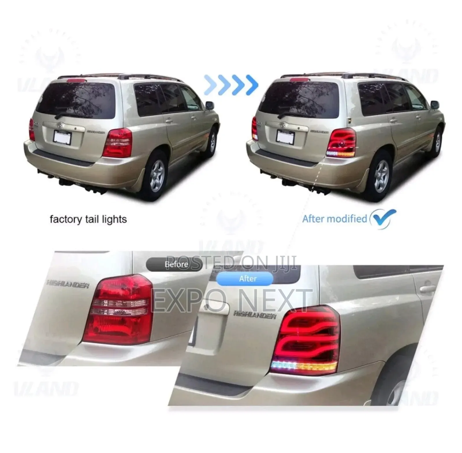 Led Tail Lights For Toyota Highlander 1st Gen(Xu20) 2001-2007