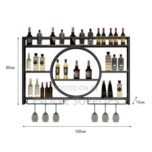 Mounted Wine Bottle Cabinet or Rack
