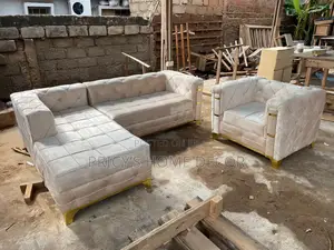 Elegante L-Shape Sofà and Single Seater Available in All Colors