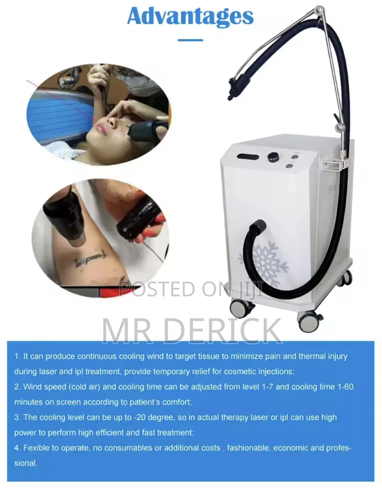 Cold Air Skin Cooling Machine for Laser Treatment