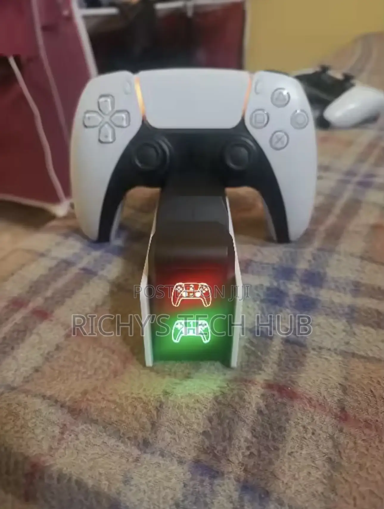 Dual Fast Ps5 Gamepad Controller Charging Station With Led Dock