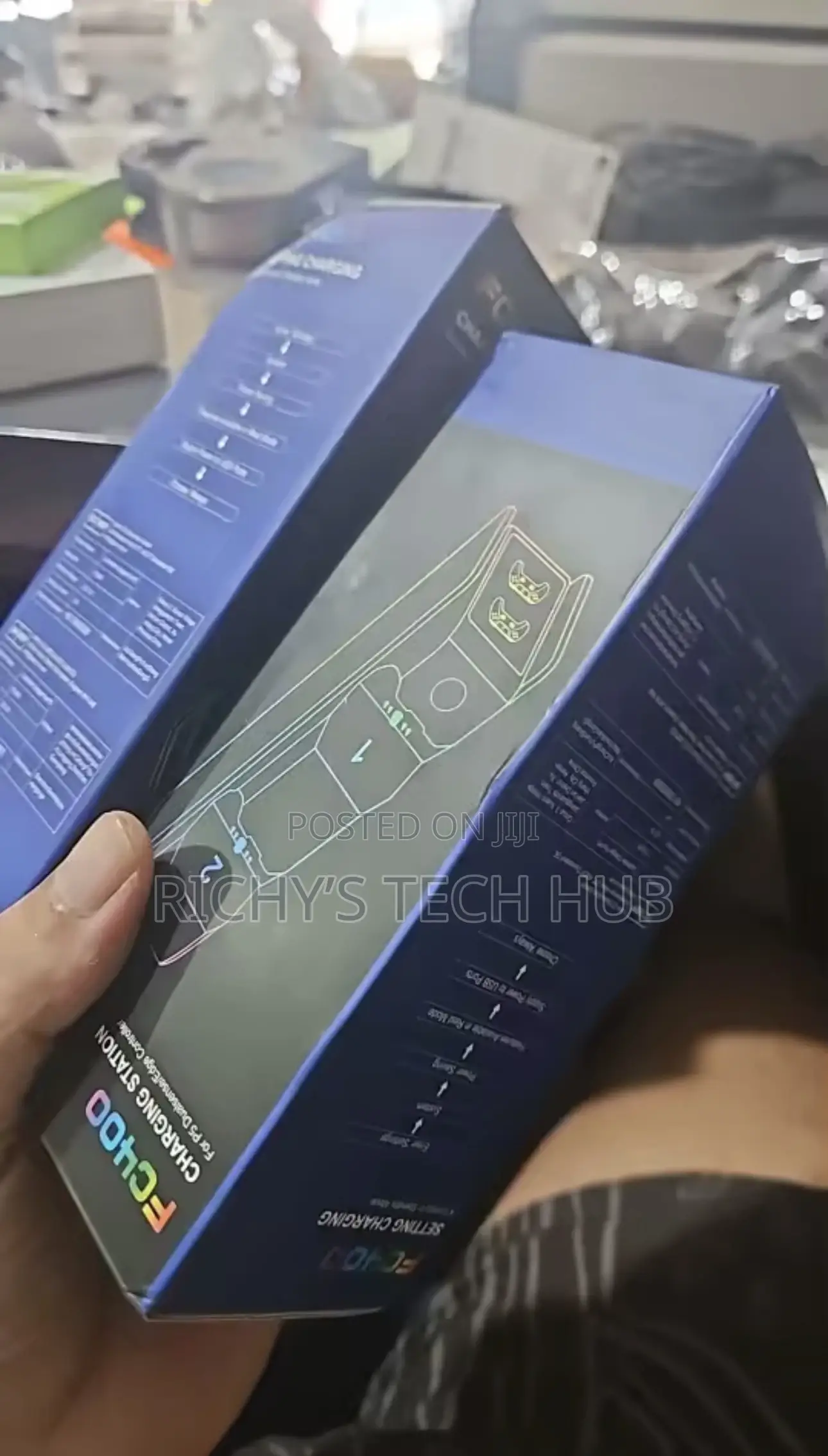 Dual Fast Ps5 Gamepad Controller Charging Station With Led Dock