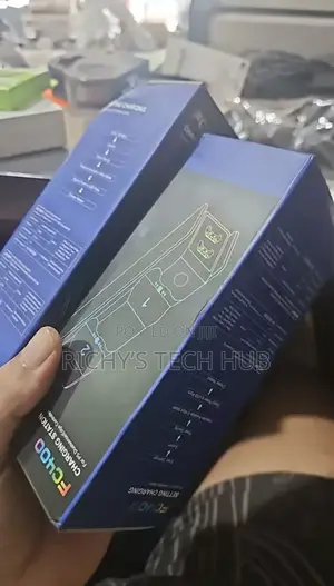 Dual Fast Ps5 Gamepad Controller Charging Station With Led Dock