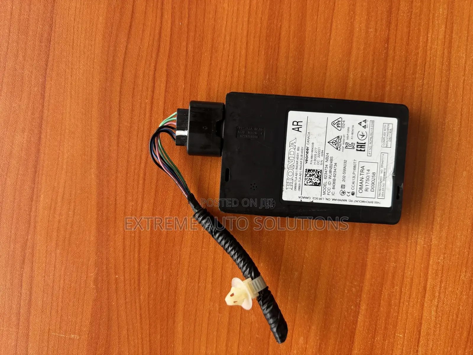 17 Honda Cr-v Driver Camera/Projector Radar Unit Behind Rear Bumper