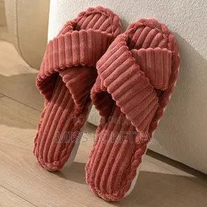 Crisscross Fluffy Bedroom Slippers