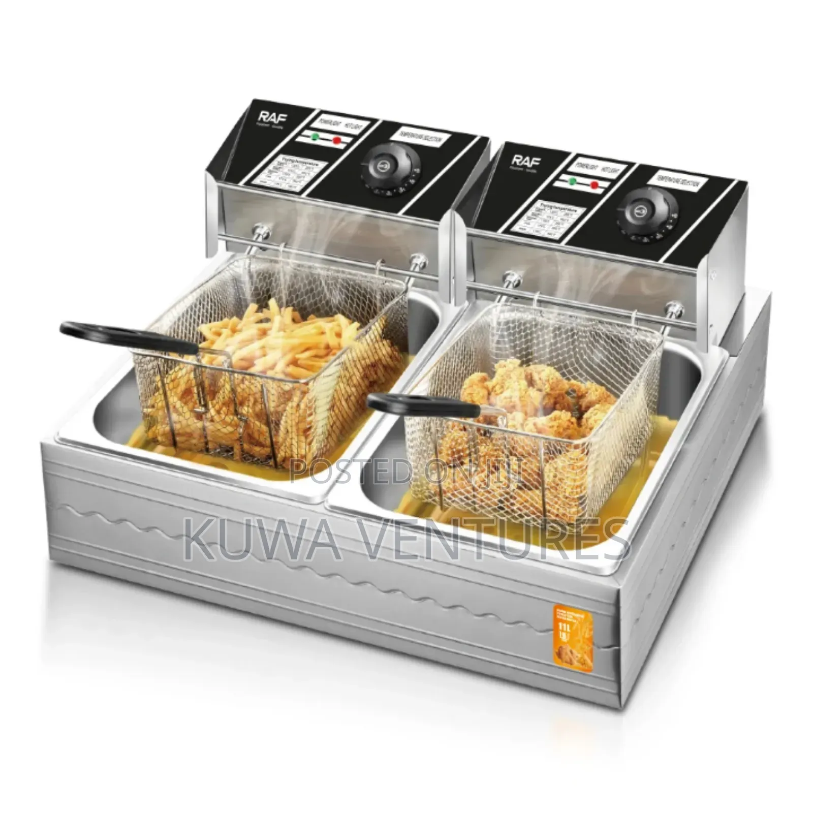 Double Pan Deep Fryer 5.5l + 5.5l