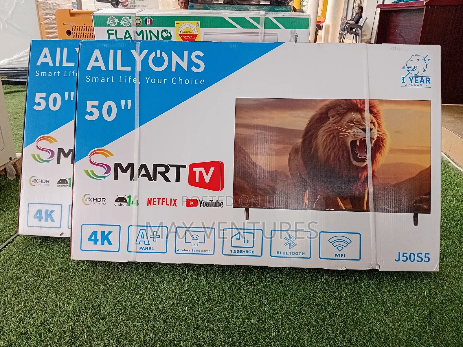 Sleek Design Ailyons Android 50" Tv Digital Satellite Frameless Tv