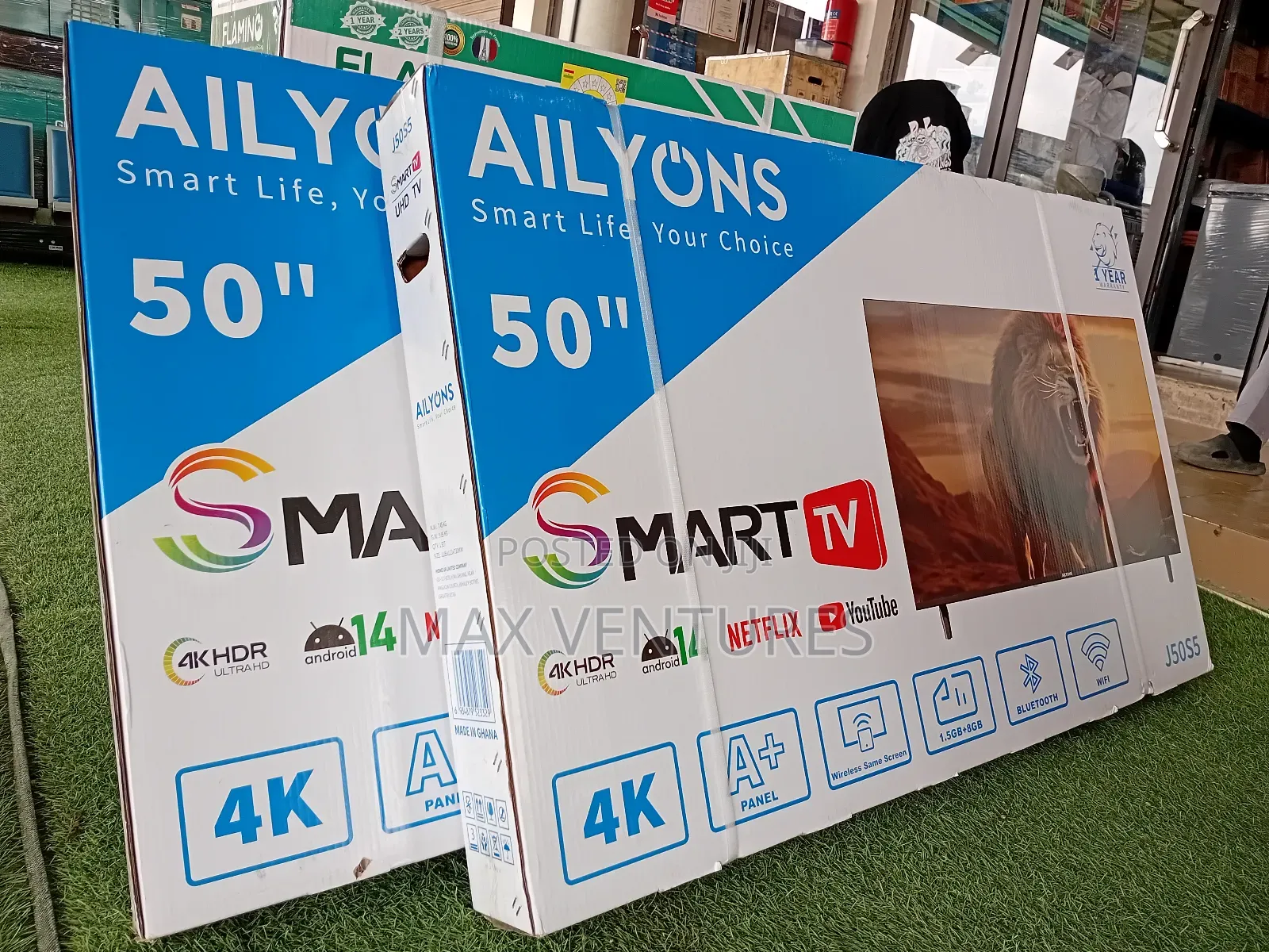 Smart Life 50 Inches Ailyons Smart Uhd Frameless Wifi Android Tv