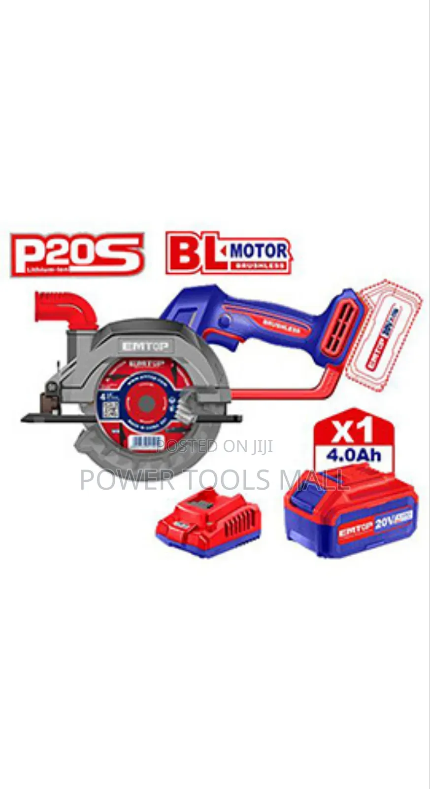 Cordless Brushless Circular Saw Emtop