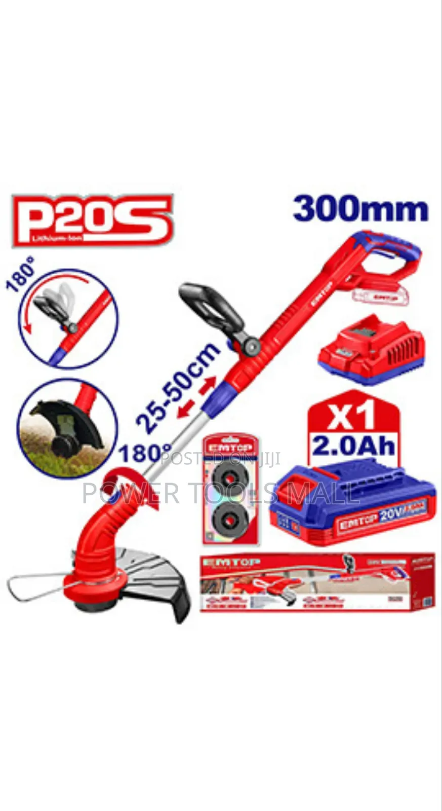 Cordless Grass Trimmer Emtop