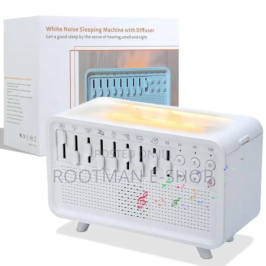 White Noise Night Light Humidifier, 3-in-1 White Noise Sound Machine