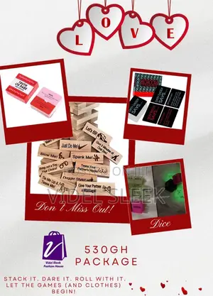 Couple Packages Game Cards, Adult Jenga And Dice