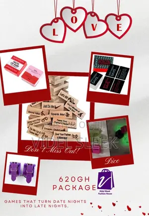 Couple Packages Game Cards, Adult Jenga And Dice