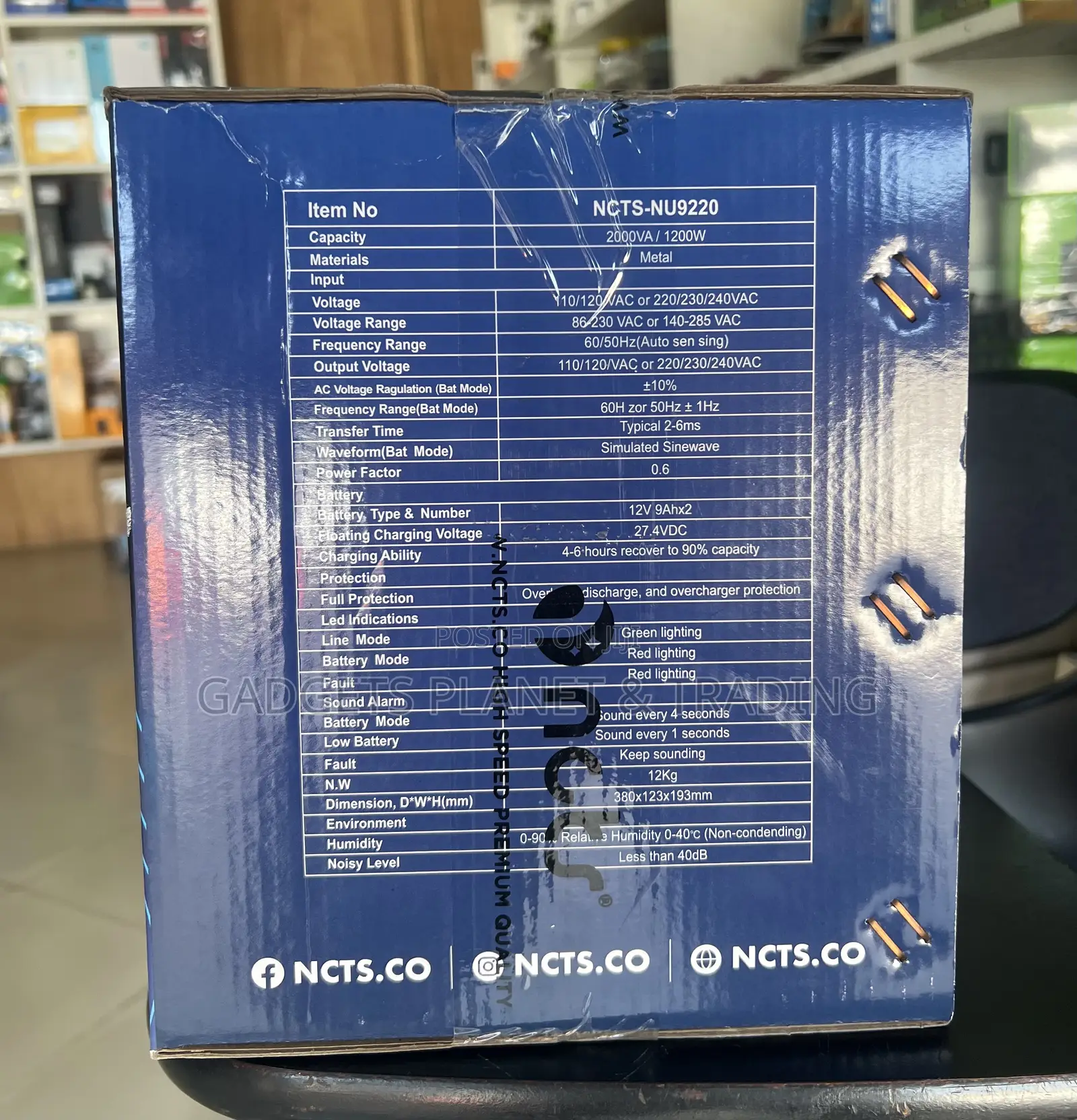 NCTS Uninterruptible Power Supply With Inbuilt Avr 2000va - Ups 2kva