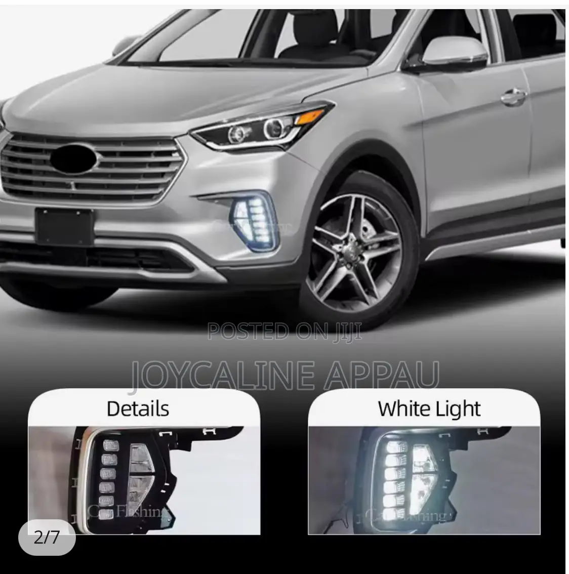 Hyundai Santa Fe 2017-2020 Sport Fog Light and Cover Led Complete