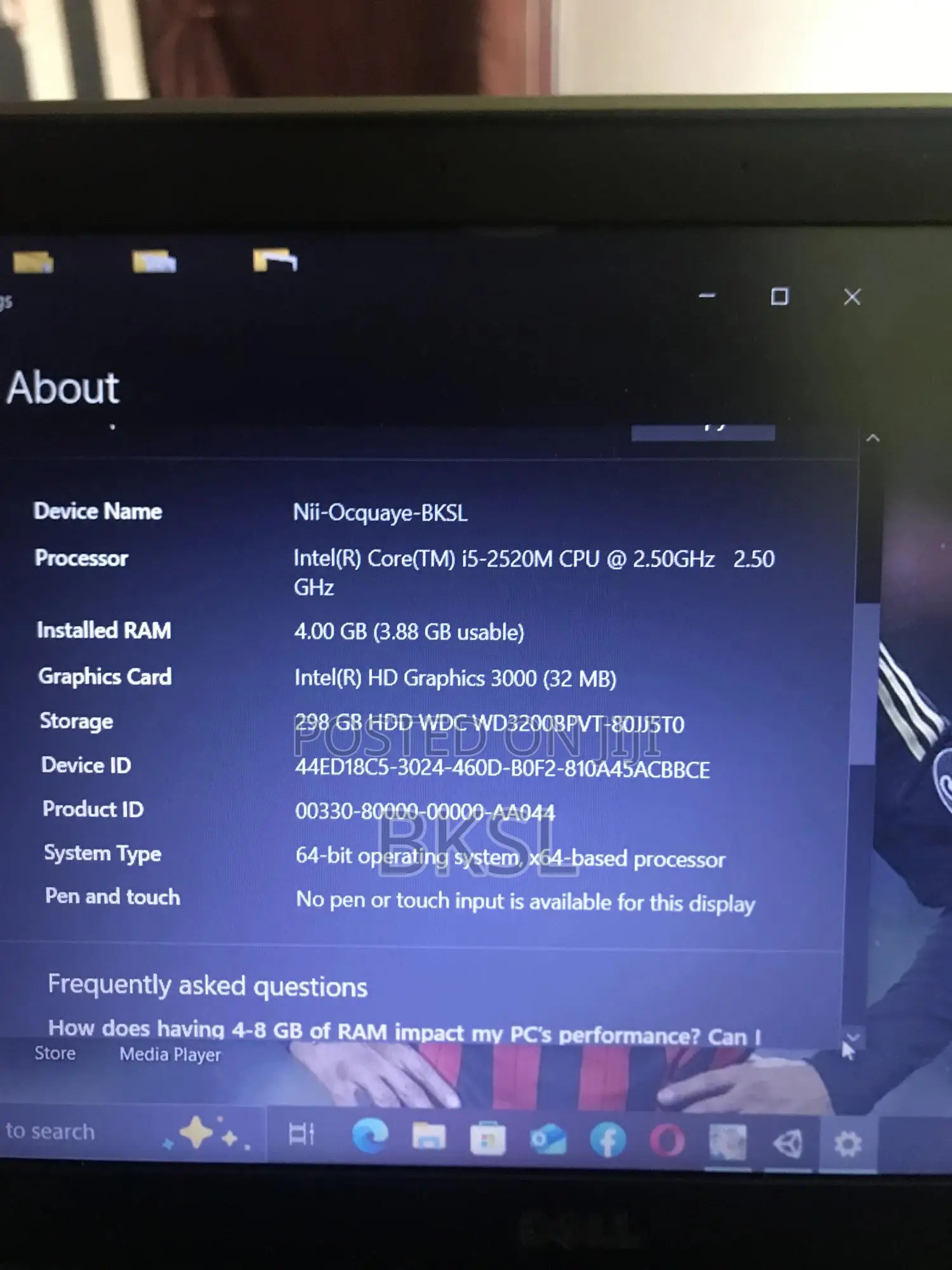 Laptop Dell Latitude E6320 4GB Intel Core i5 HDD 320GB