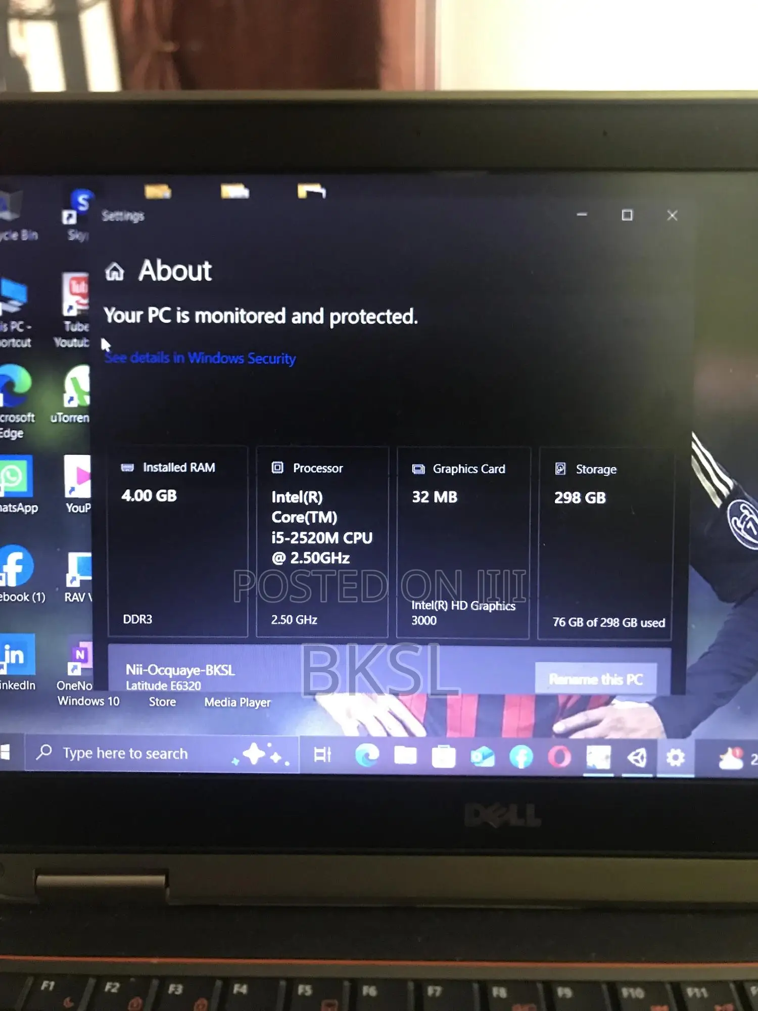 Laptop Dell Latitude E6320 4GB Intel Core i5 HDD 320GB