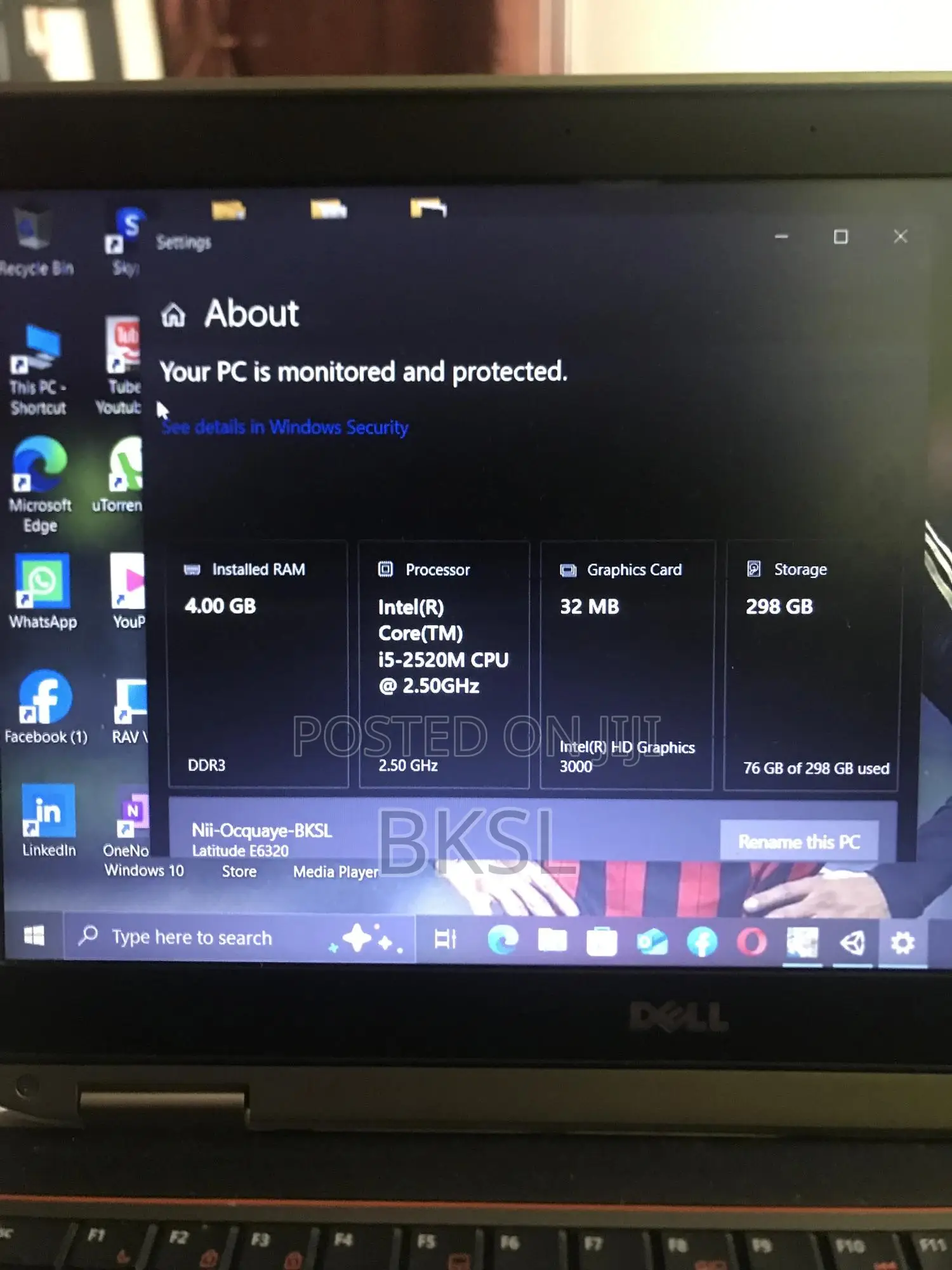 Laptop Dell Latitude E6320 4GB Intel Core i5 HDD 320GB
