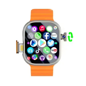 C95 Ultra Android 4g Sim Rotating Camera Smart Watch 4gb/64gb Memory