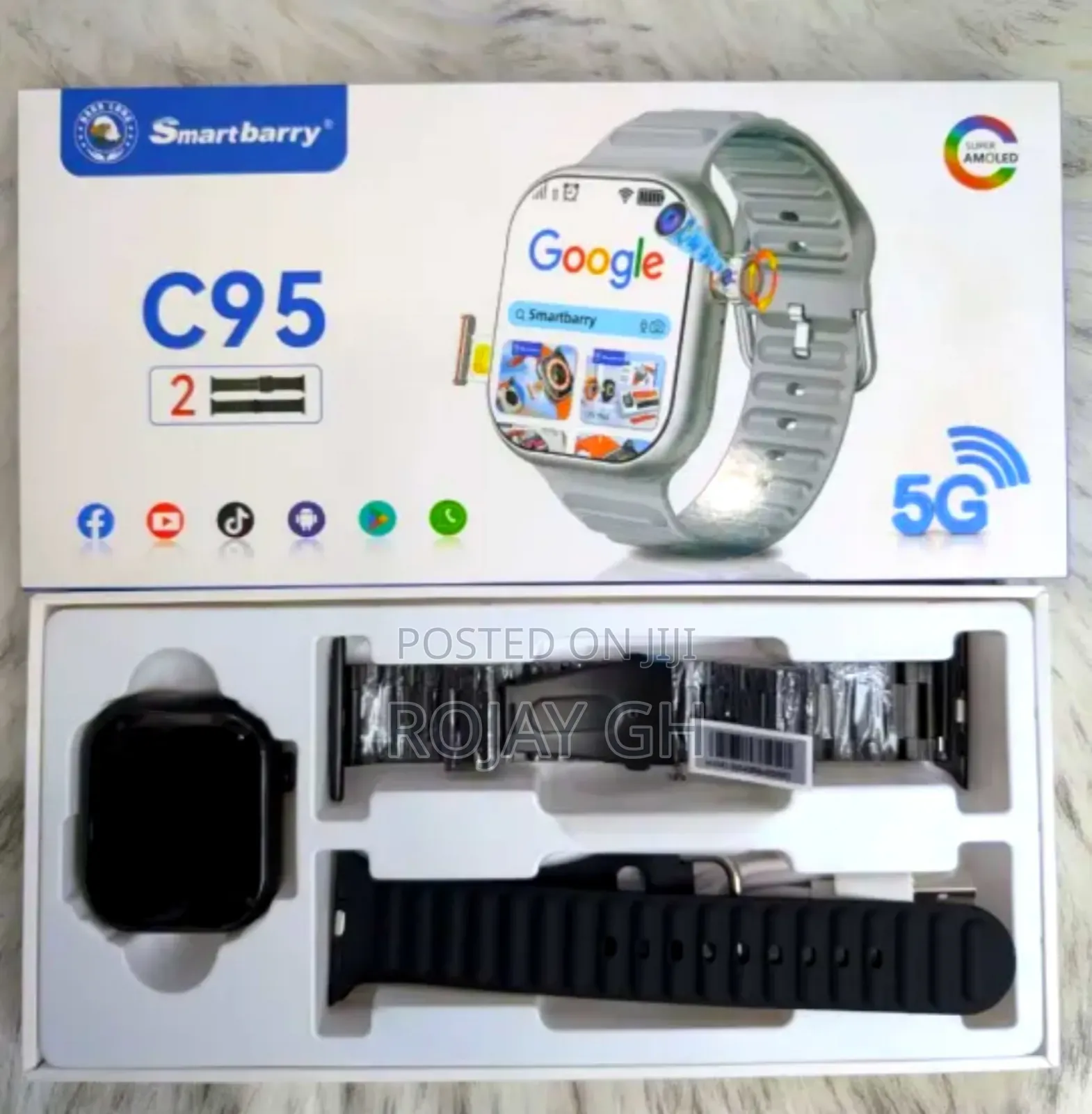 C95 Ultra Android 4g Sim Rotating Camera Smart Watch 4gb/64gb Memory