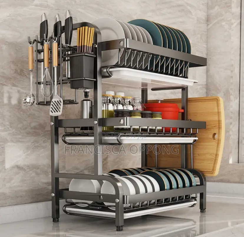 3 Tiers Multifunctional Kitchen Bowl and Plate Rack