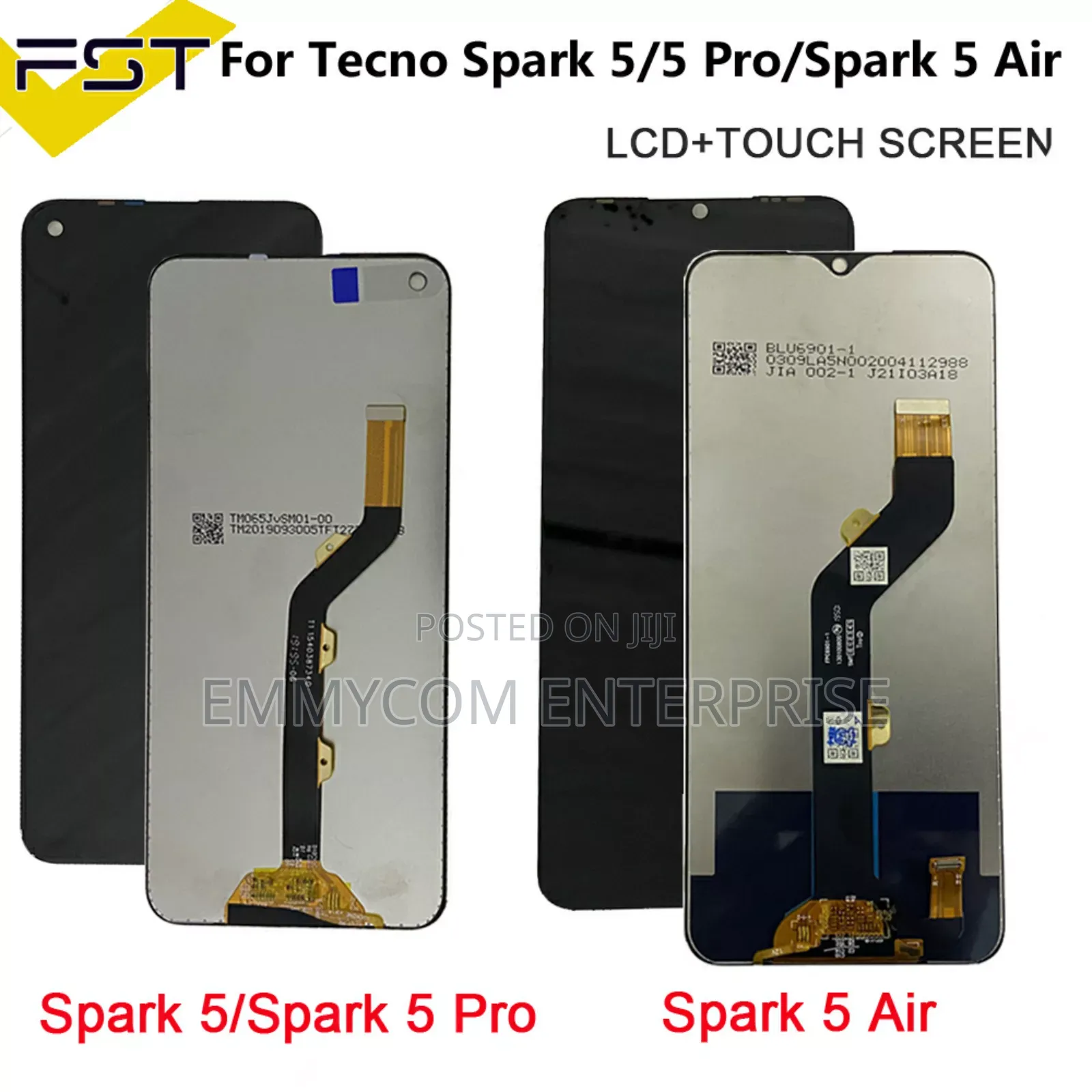 Original Tecno Spark 5 Screen With Replacement