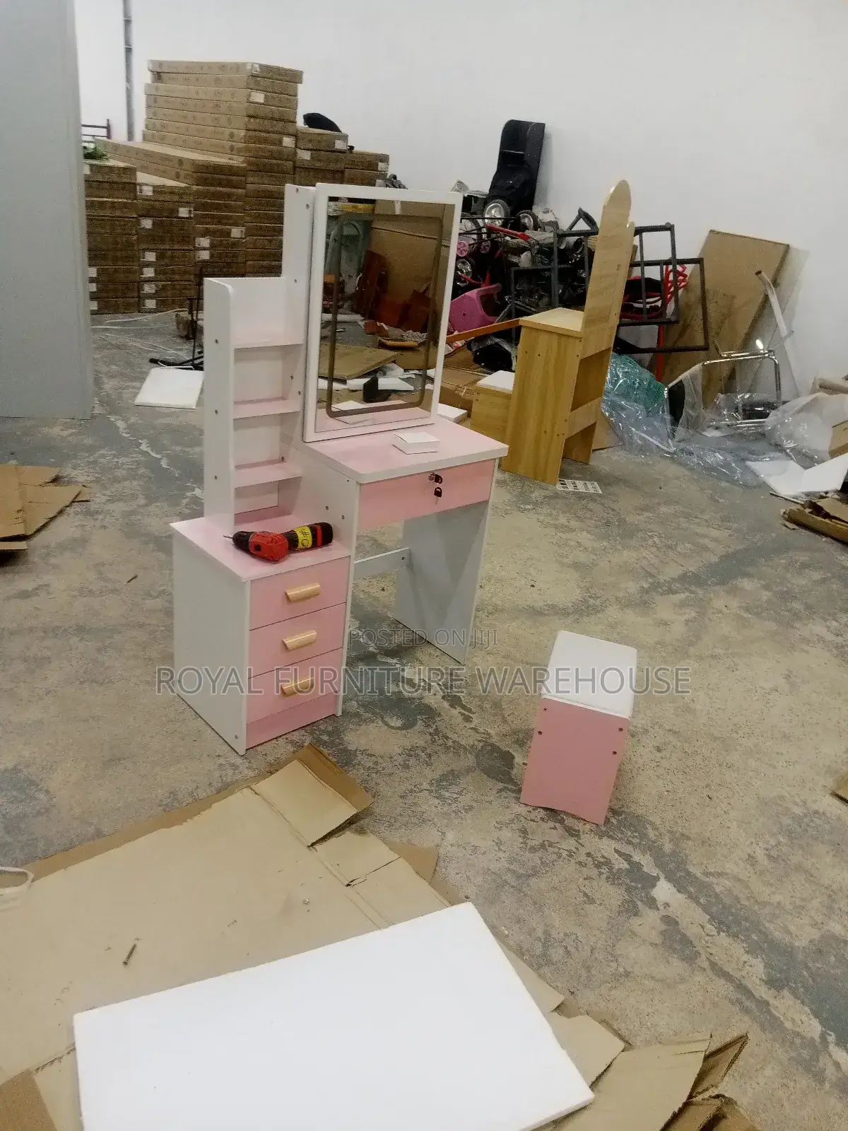 Imported Dressing Table With Led Light Within the Mirror